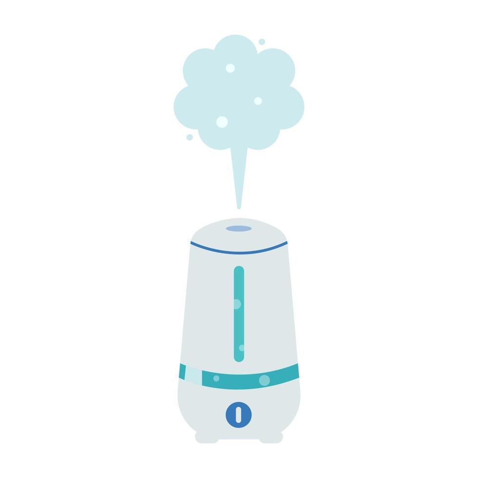 humidificador, equipo para el hogar o la oficina. vector de imagen plana en estilo de dibujos animados sobre un fondo blanco