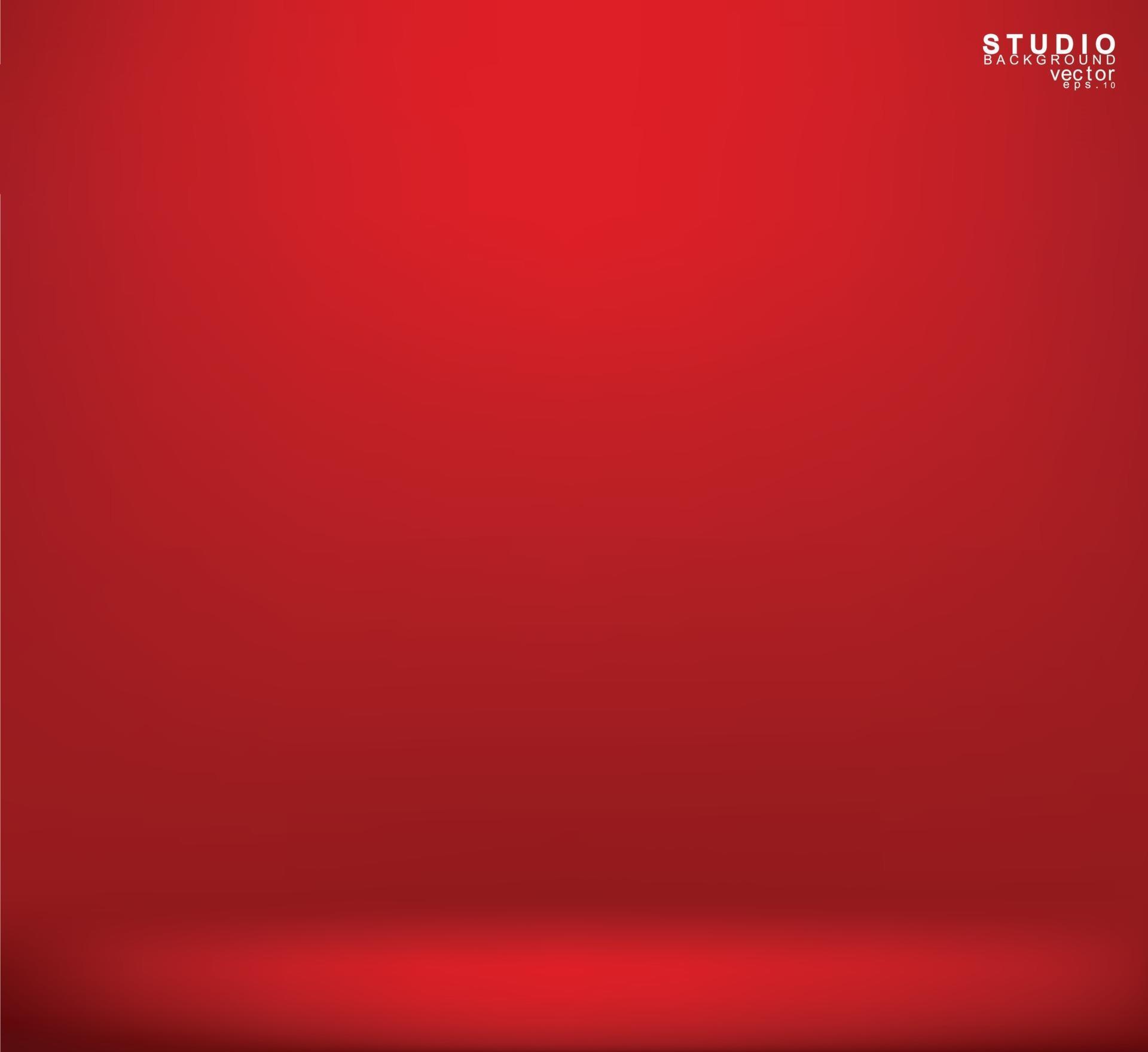 Empty red color studio room luxury background. Abstract gradient red