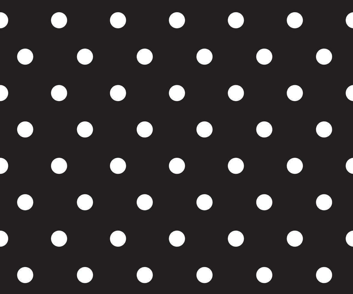 black and white polka dot pattern background vector