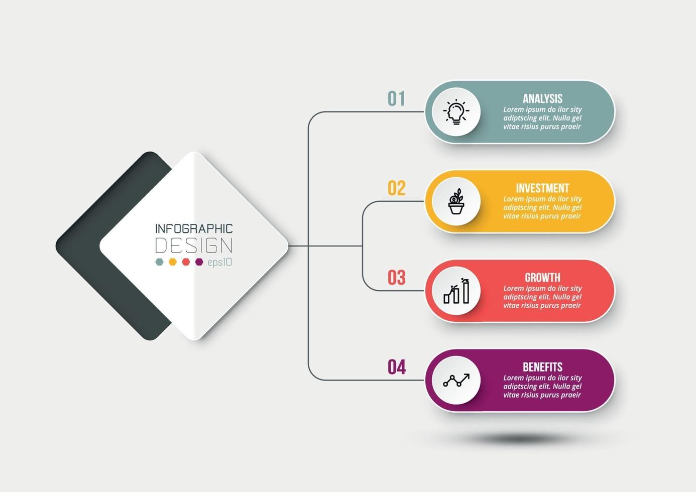 Business or marketing diagram infographic template. vector