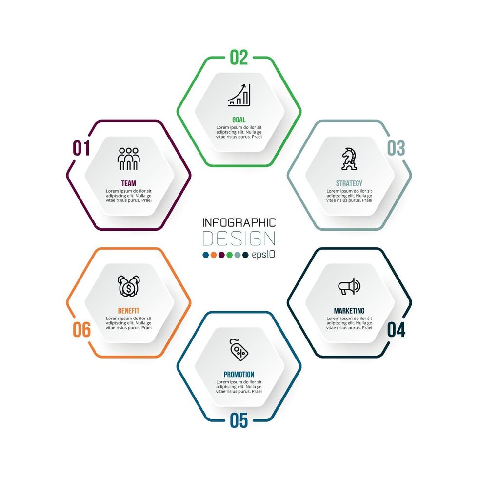 Business or marketing diagram infographic template. vector