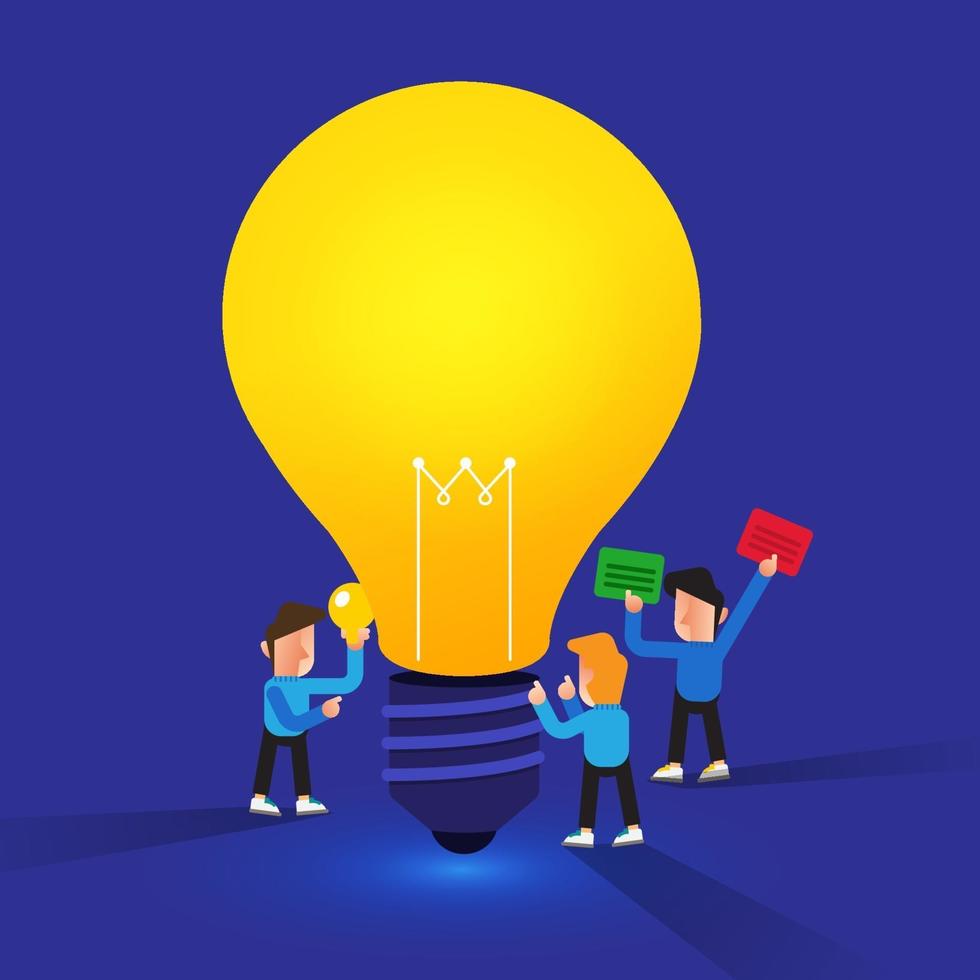 Illustration concept teamwork creative idea vector