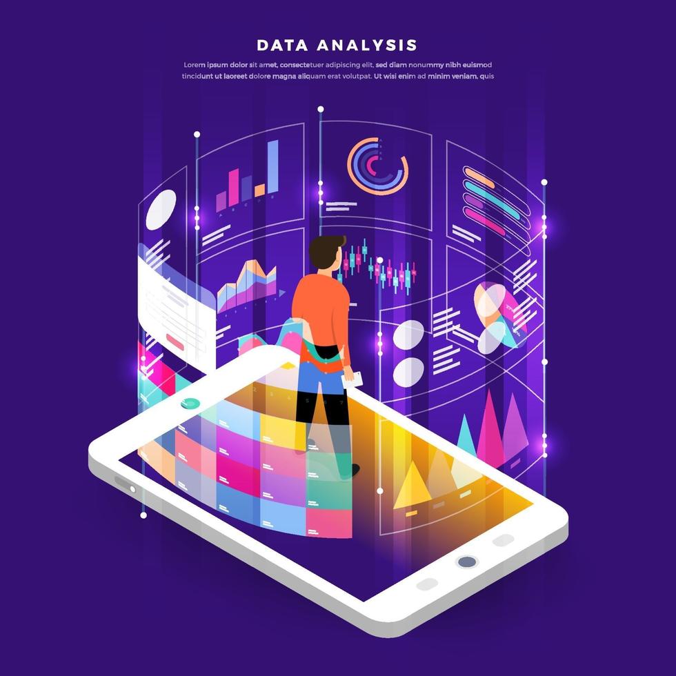 Data Analyze Illustration vector