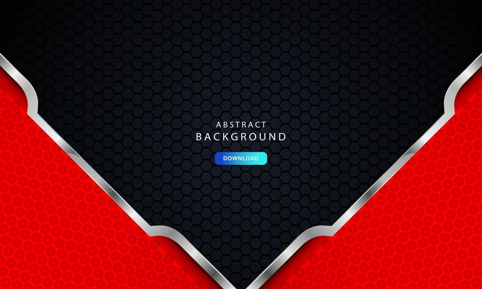 Red abstract modern corporate frame concept with silver effect vector