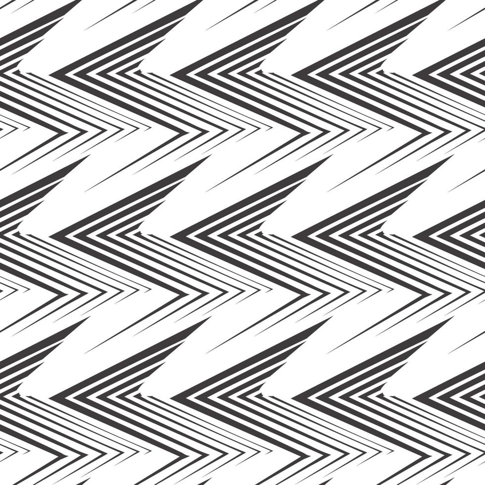 Seamless vector pattern of uneven black lines drawn with a pen in the form of corners or zigzag.