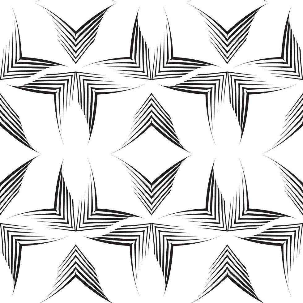 Seamless vector pattern of uneven lines drawn by a pen in the form of corners.