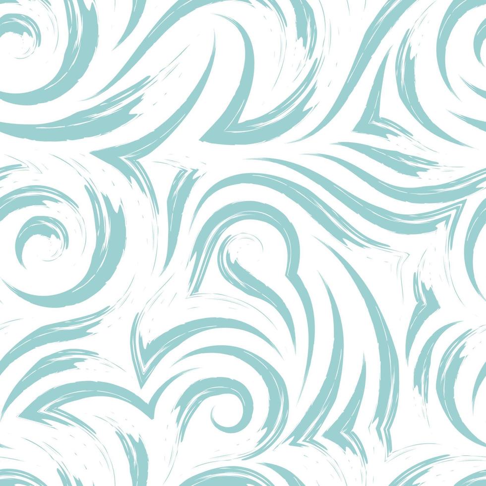 Textura de vector transparente de un remolino de ondas o corrientes de color turquesa pastel aislado sobre un fondo blanco.