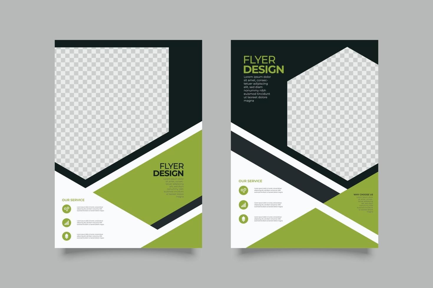 Webinar earth tone Flyer Template with Shapes vector