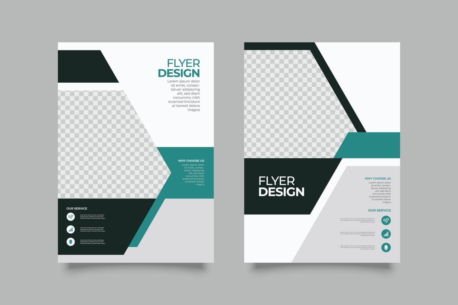 Business and sales Flyer Template with Shapes vector