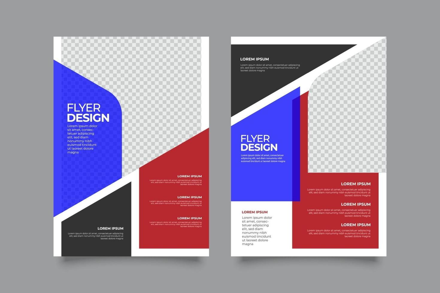 Flat Webinar flyer template with geometric shapes vector
