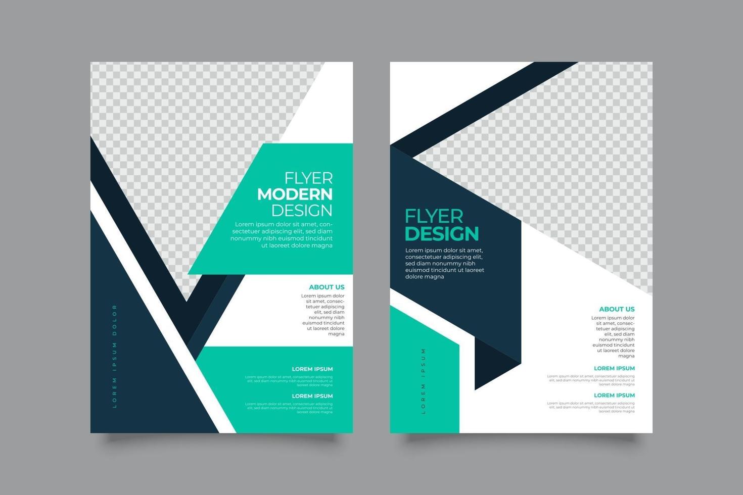 Webinar cool Flyer Template with Shapes vector