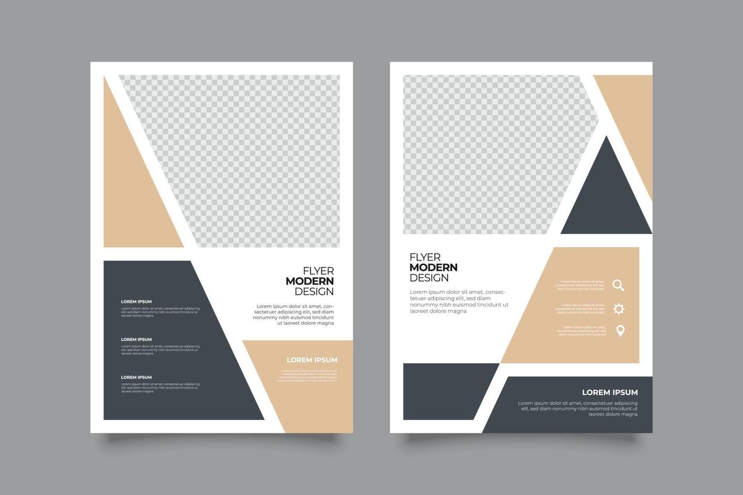 Minimalist webinar Flyer Template with Shapes vector