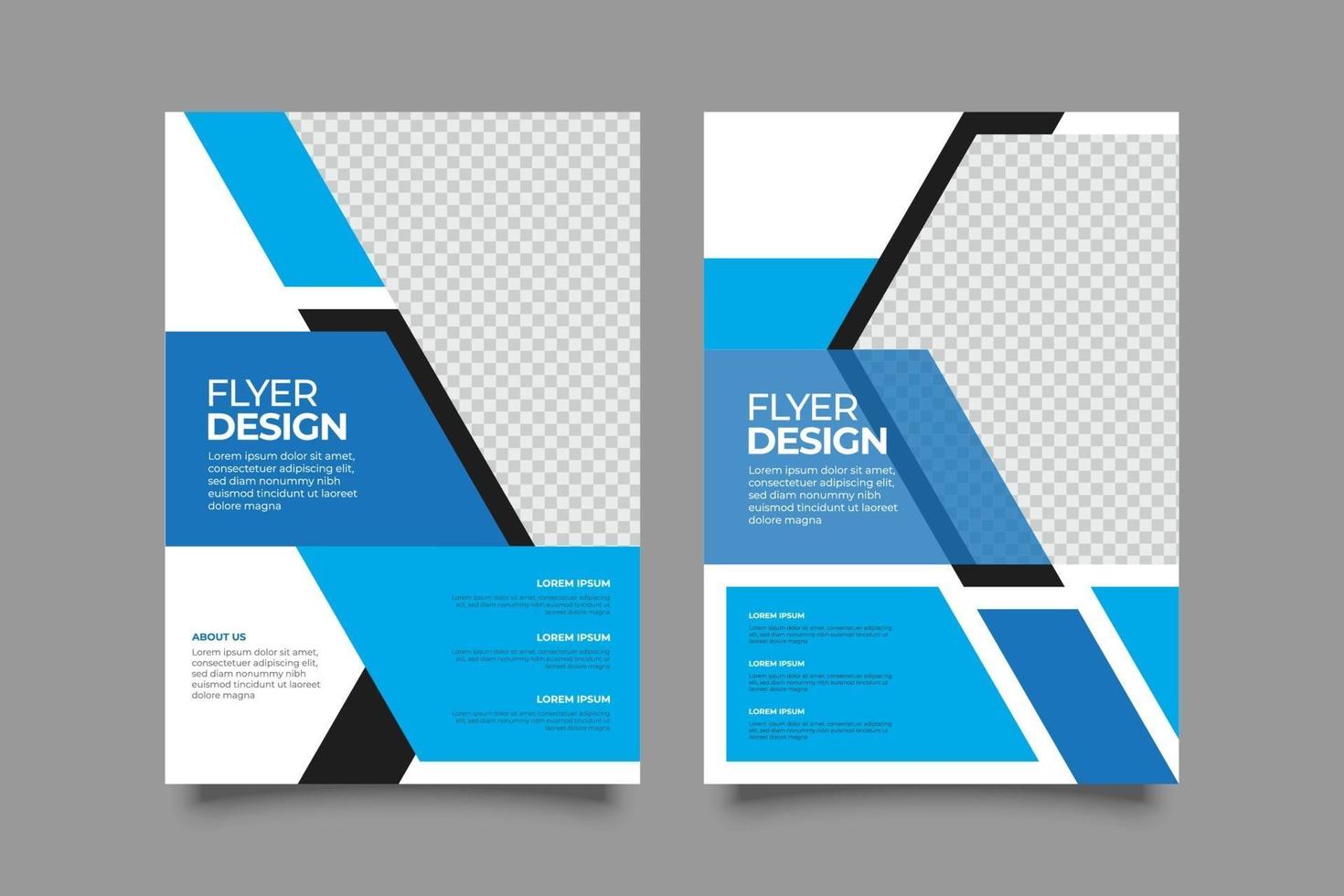 Webinar geometric Flyer Template with Shapes vector