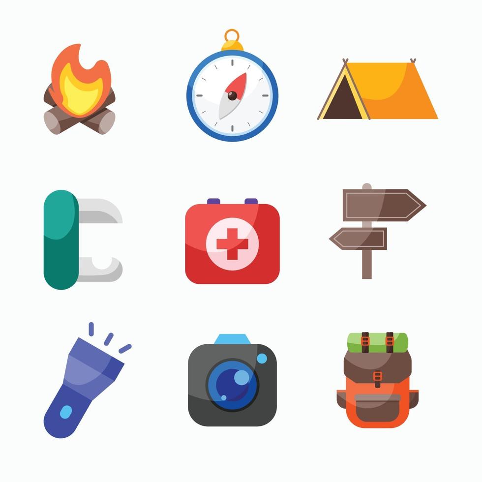 Camping Icon Set vector