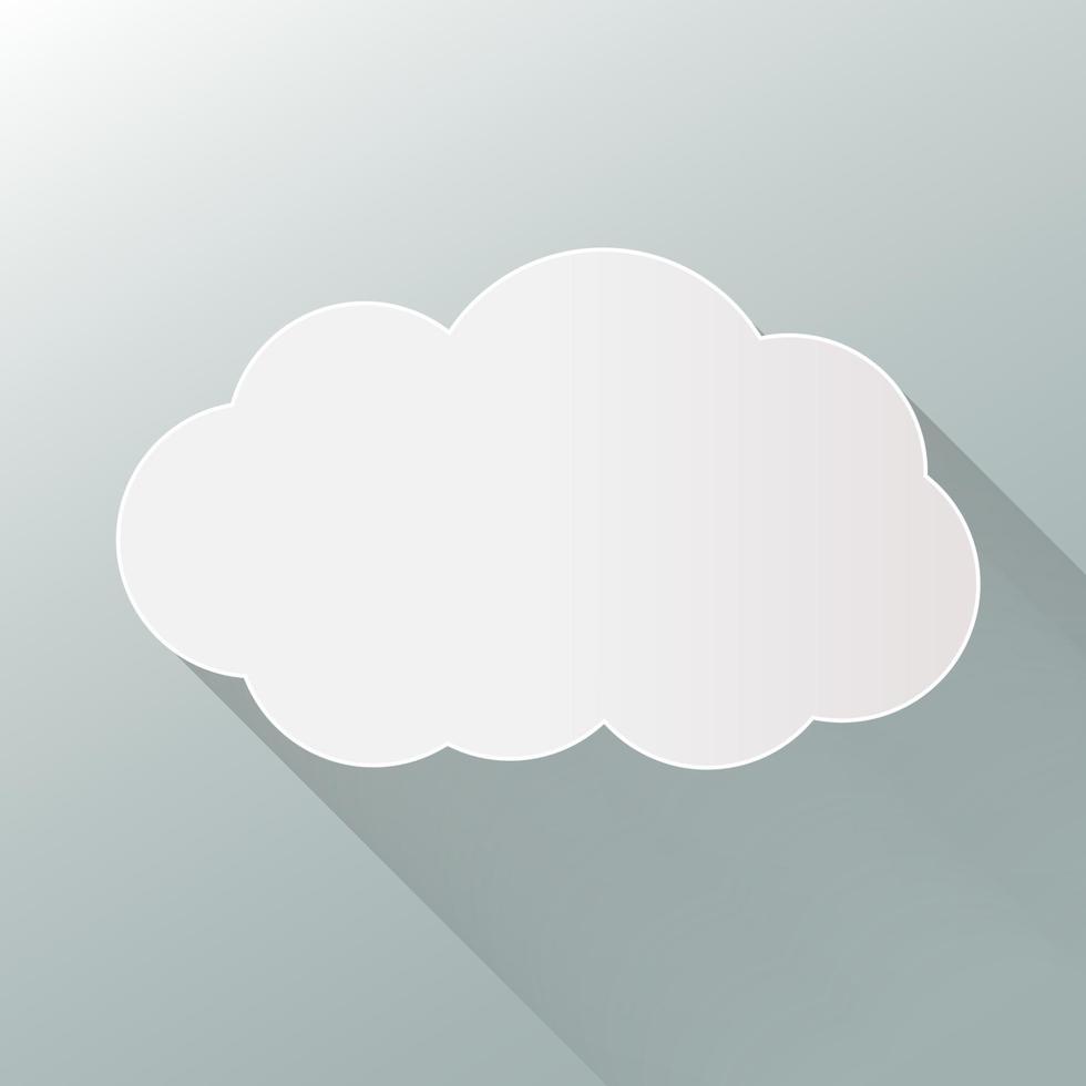 Cloud icon isolated on background. Flat cloud. vector