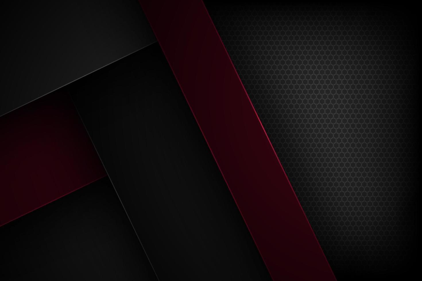 Black abstract vector background with overlapping characteristics.