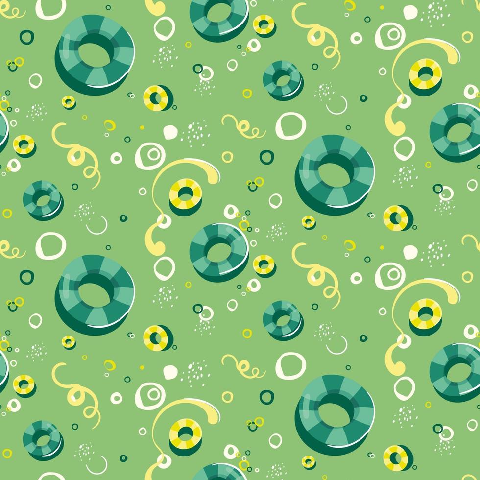 Seamless pattern with swimming circles. vector