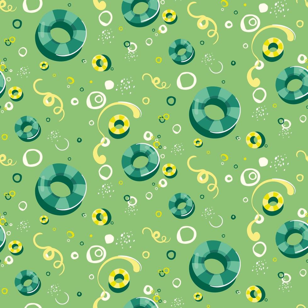 Seamless pattern with swimming circles. vector