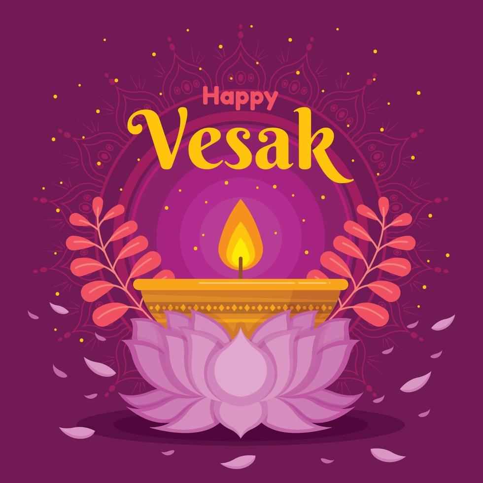 feliz vesak fondo vector