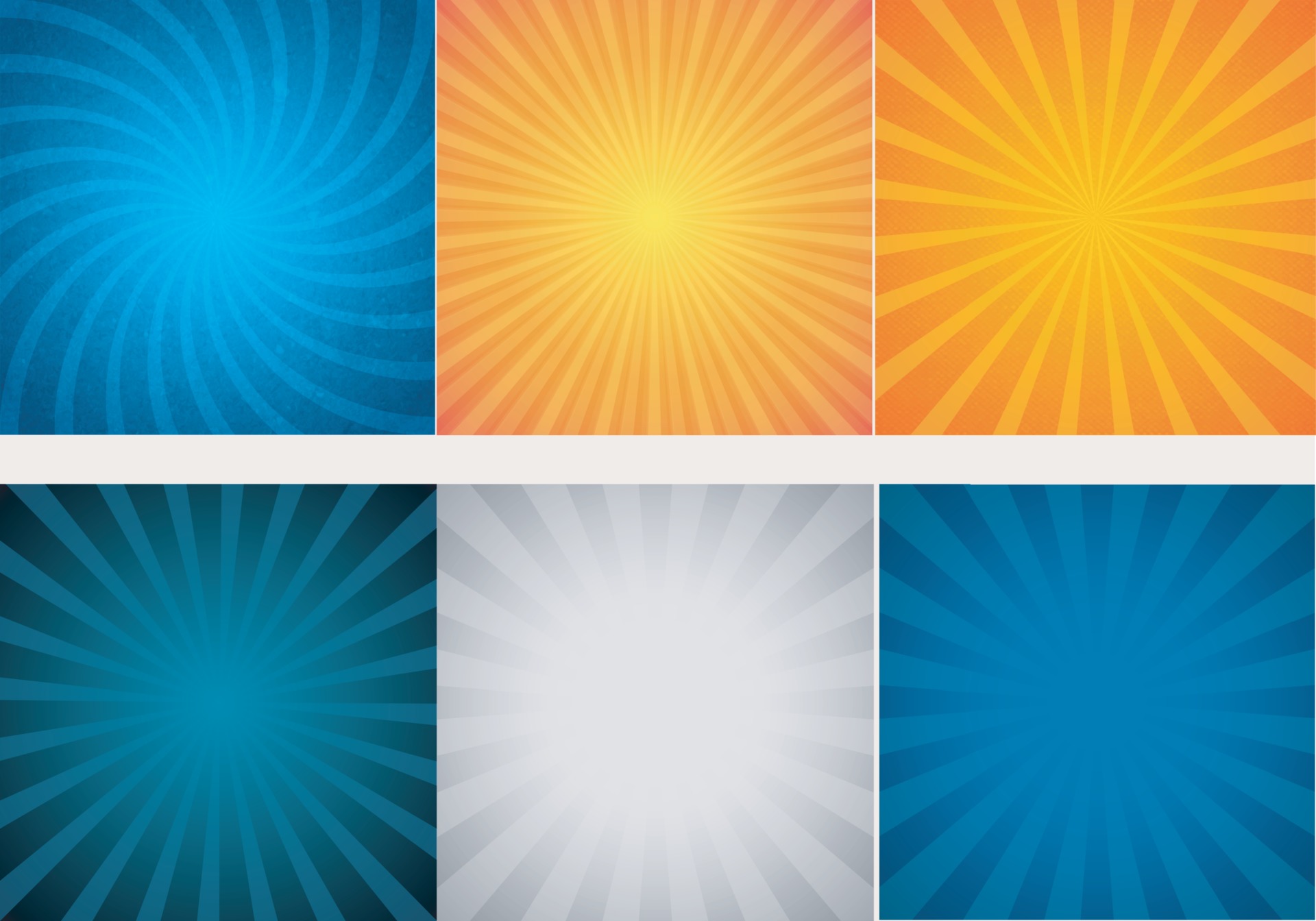 Sunburst background set of three colors, Vector 2243604 Vector Art at  Vecteezy