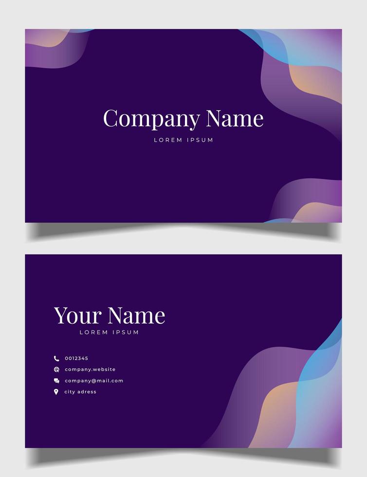professional abstract business card design vector