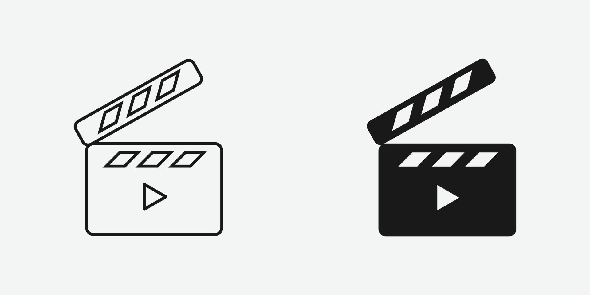 clapper vector icon symbol for website and mobile app