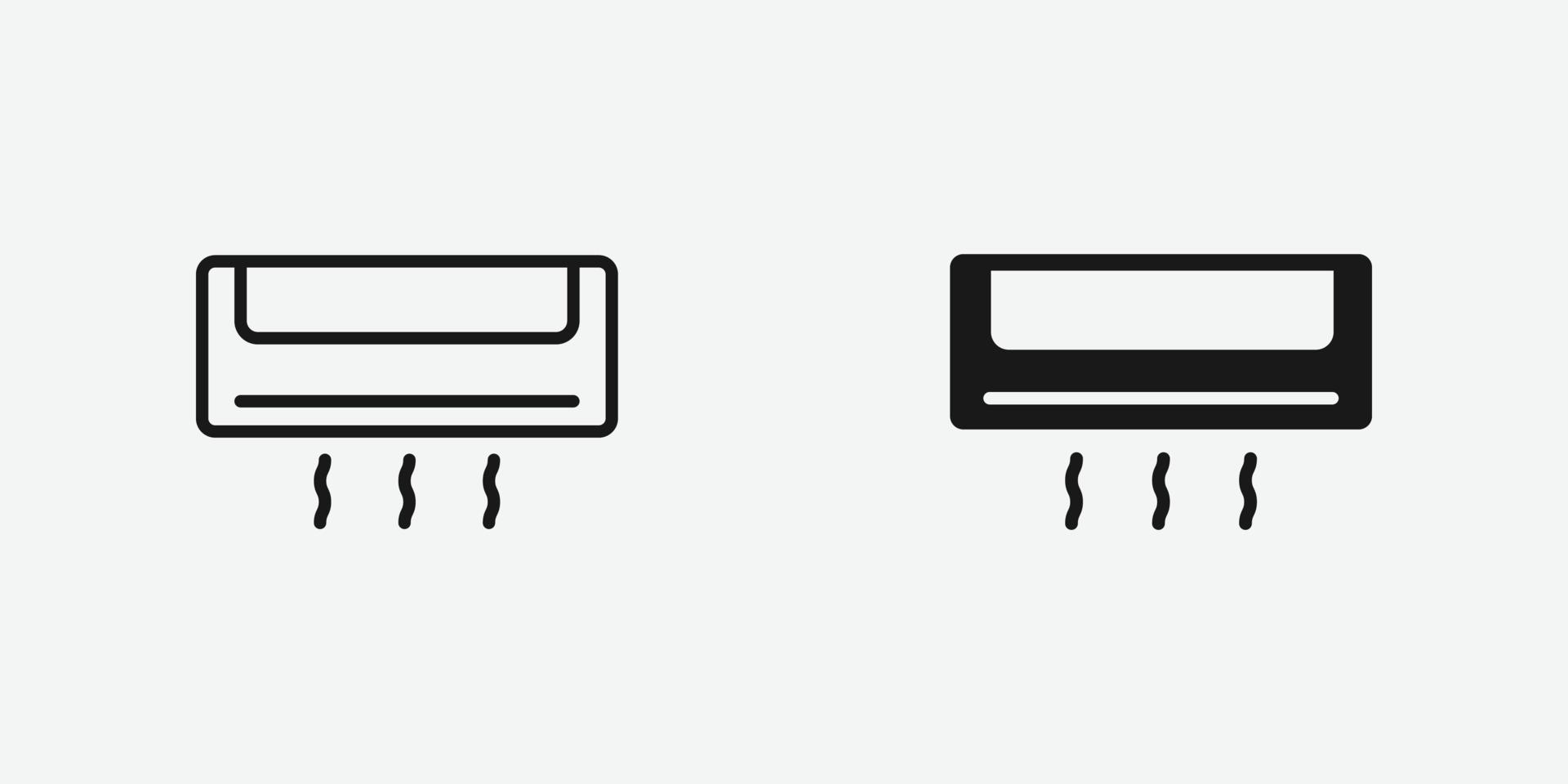 Ilustración de vector de símbolo de icono de aire acondicionado