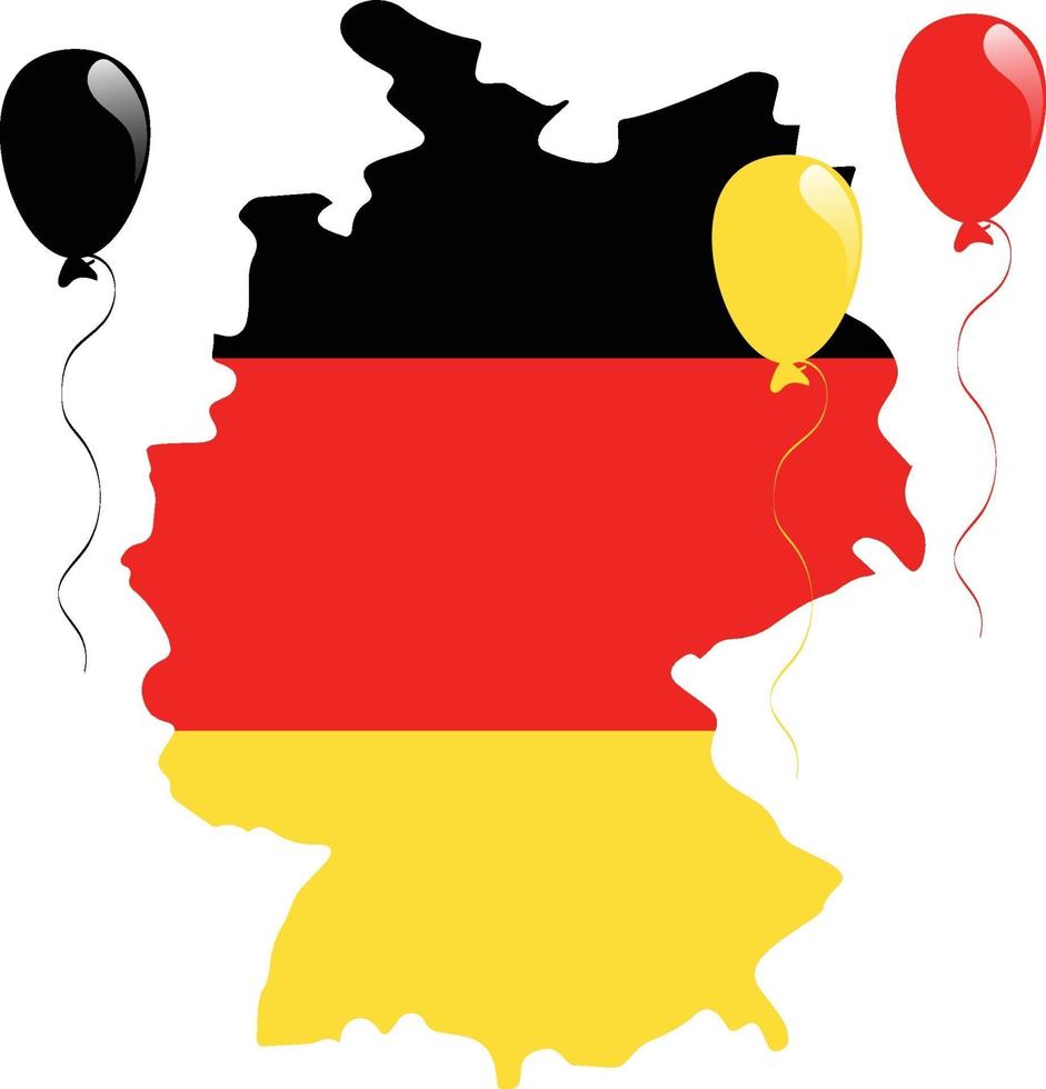 bandera de alemania mapa vector