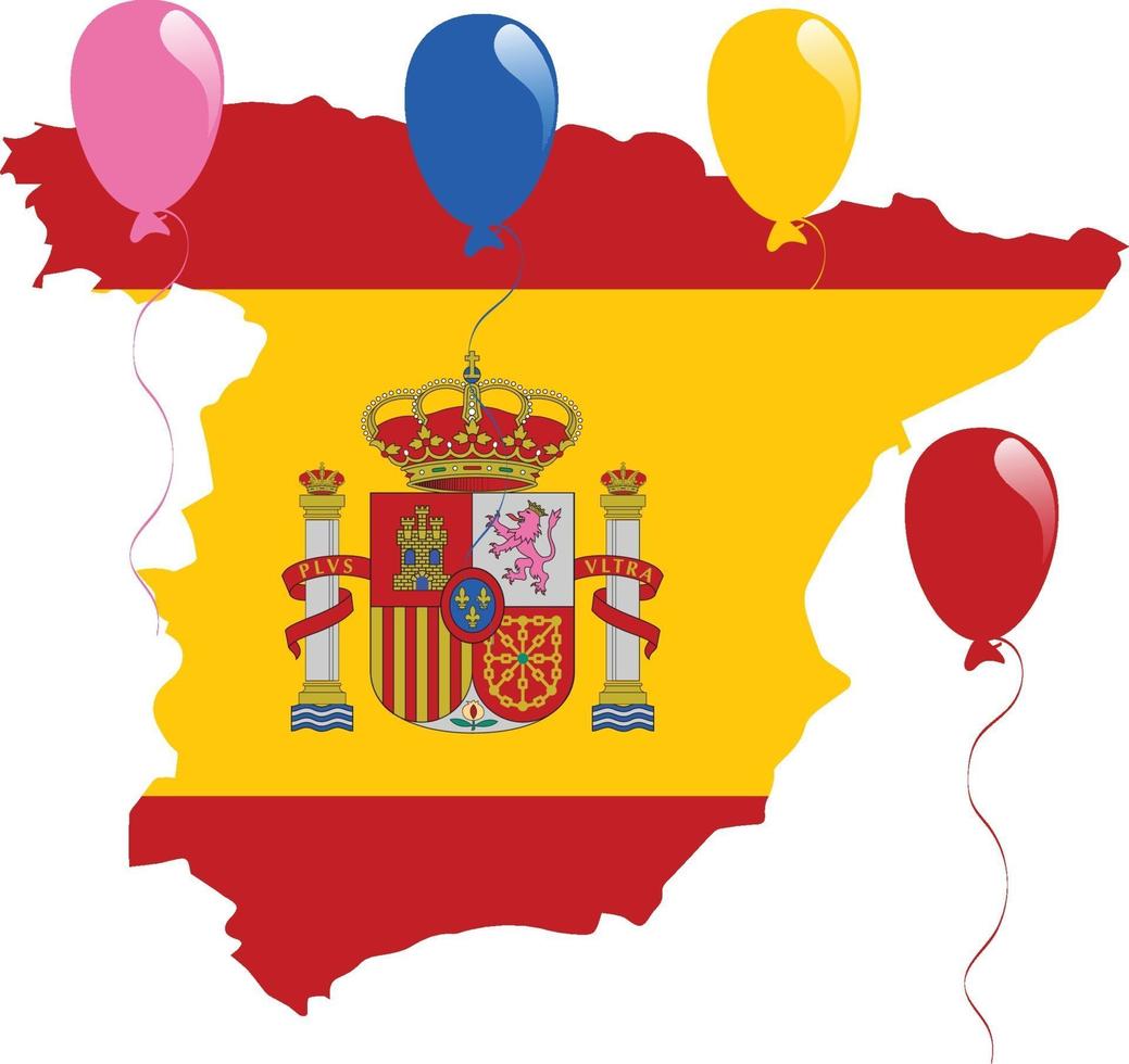 bandera de españa mapa vector