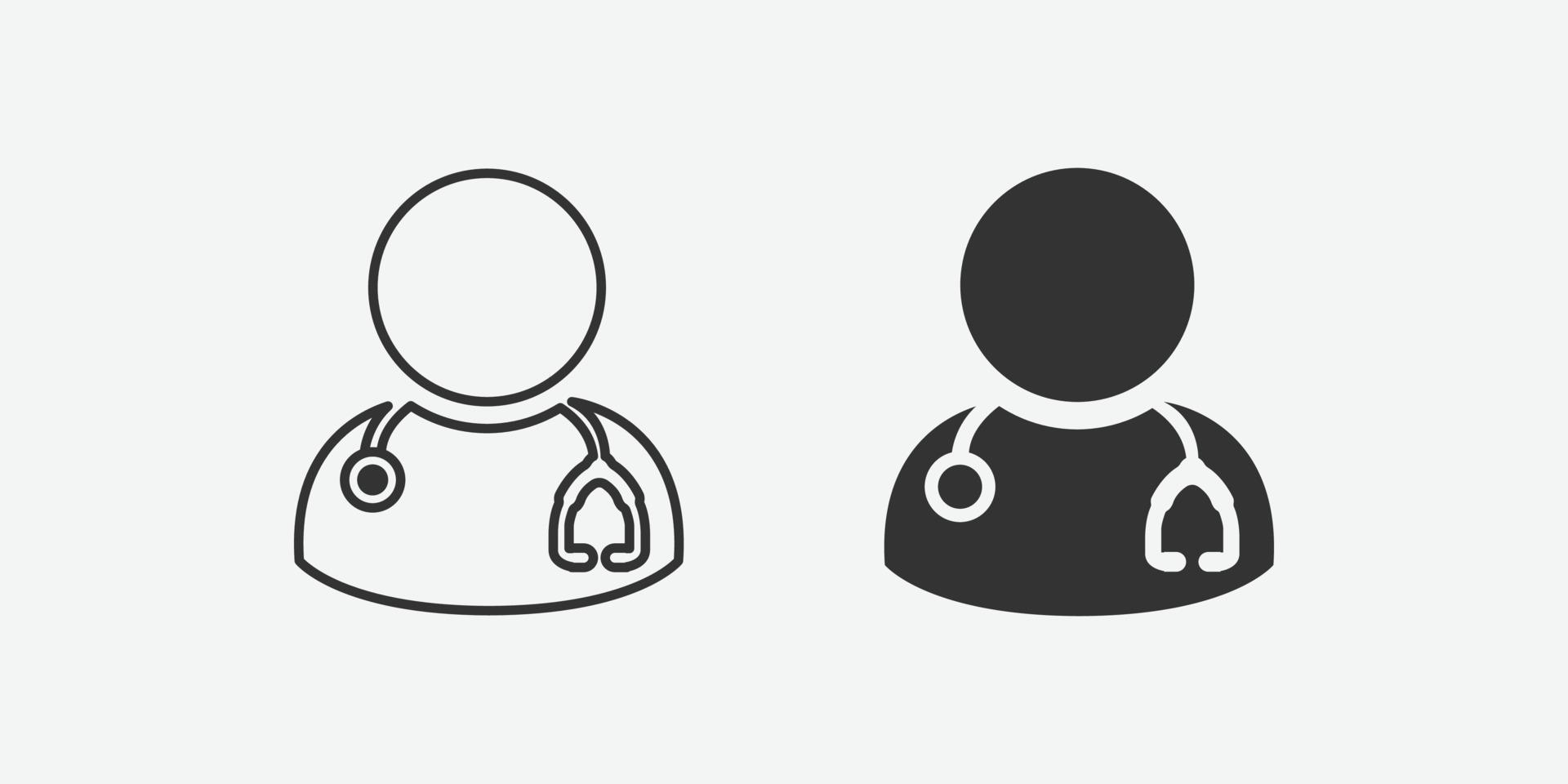 doctor with stethoscope vector isolated icon for web