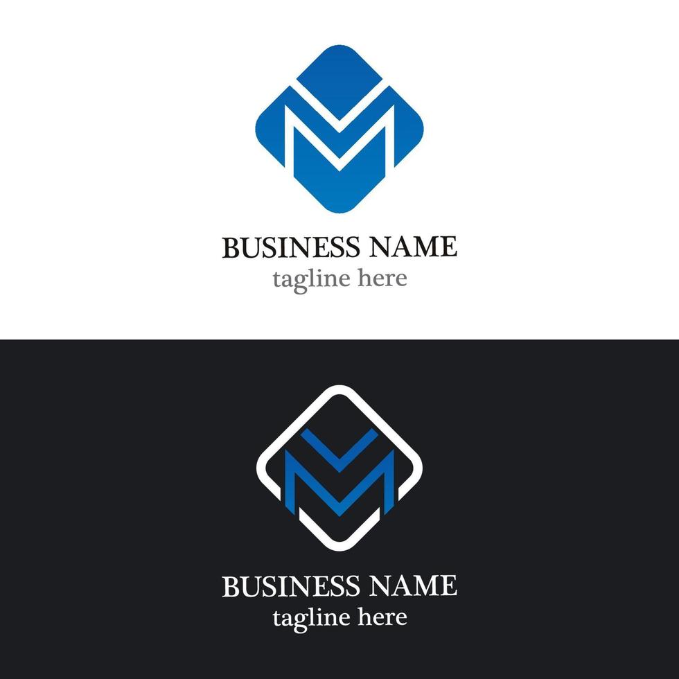 M Letter business logo template vector