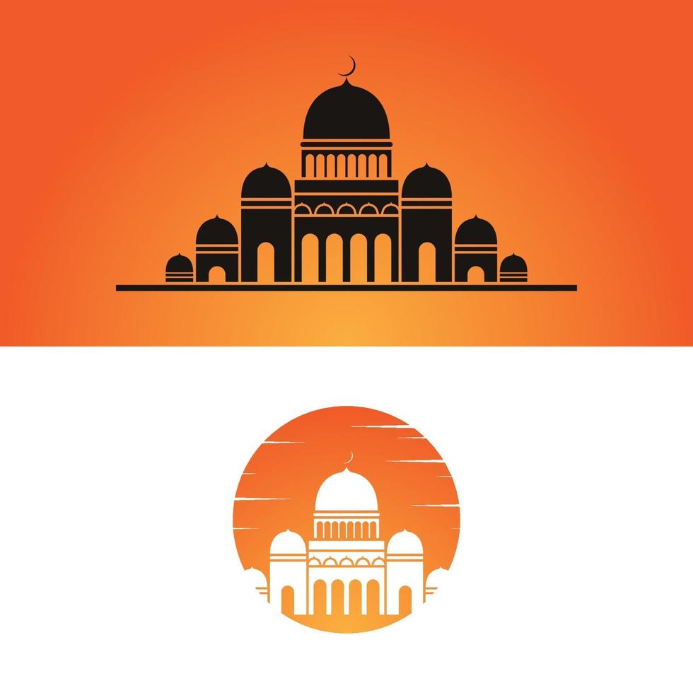 Mosque logo icon design vector