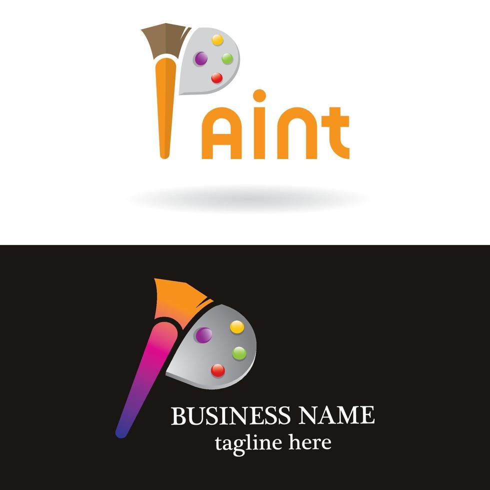 Paint logo template design vector