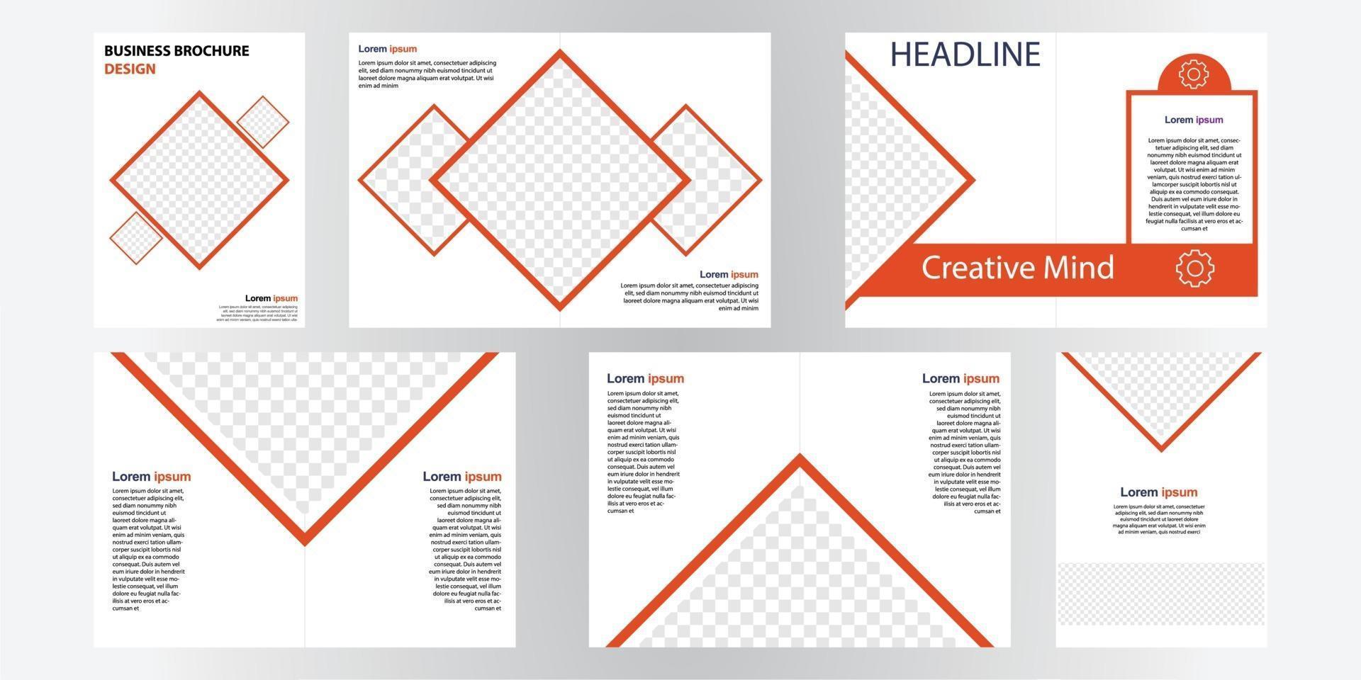 business brochure design template. perfect for brochures, marketing promotion, presentation etc vector