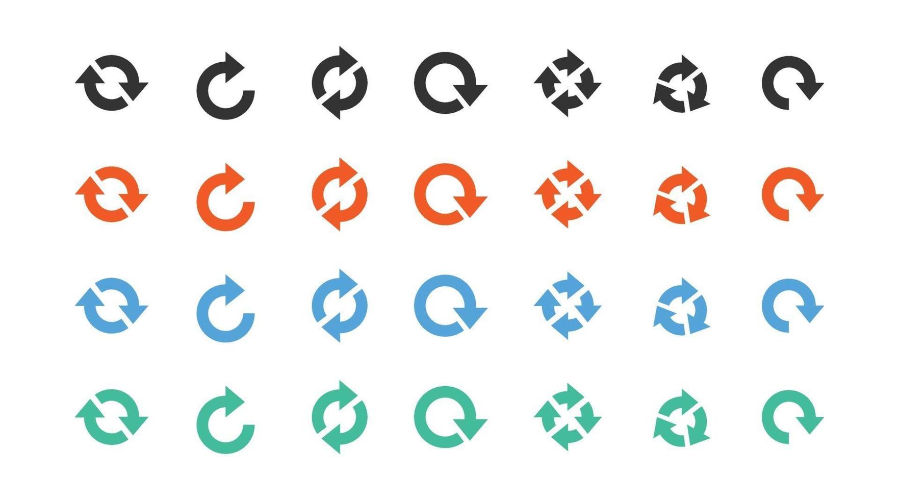 Set of different arrow sign icon vector