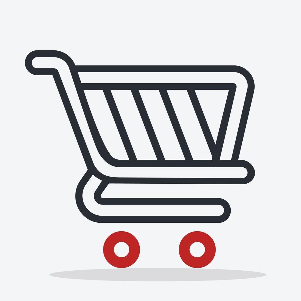 Shopping cart icon sign vector