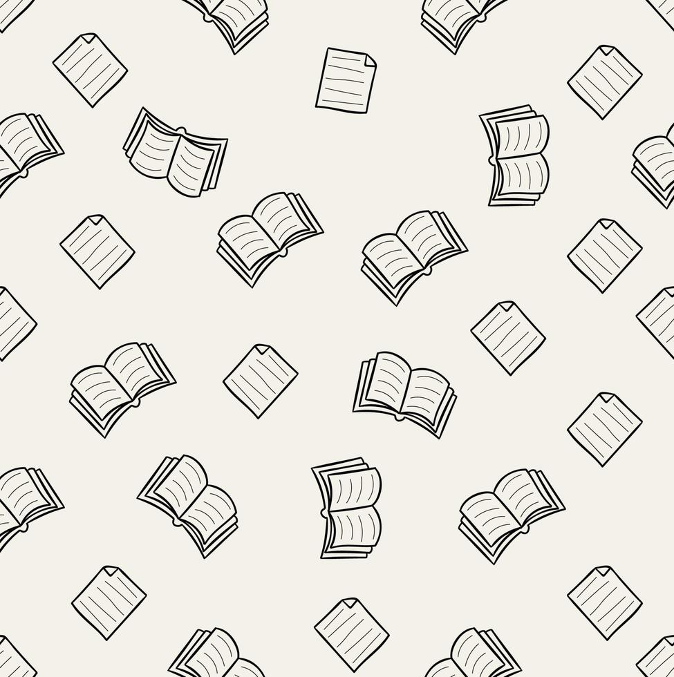 Doodle libro vector de patrones sin fisuras