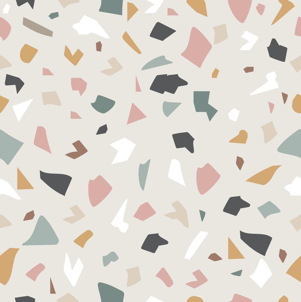 Pastel Terrazzo floor granito stone background vector