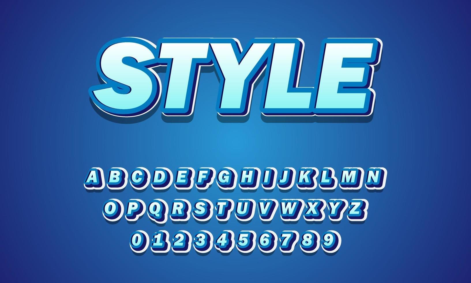 style font alphabet vector