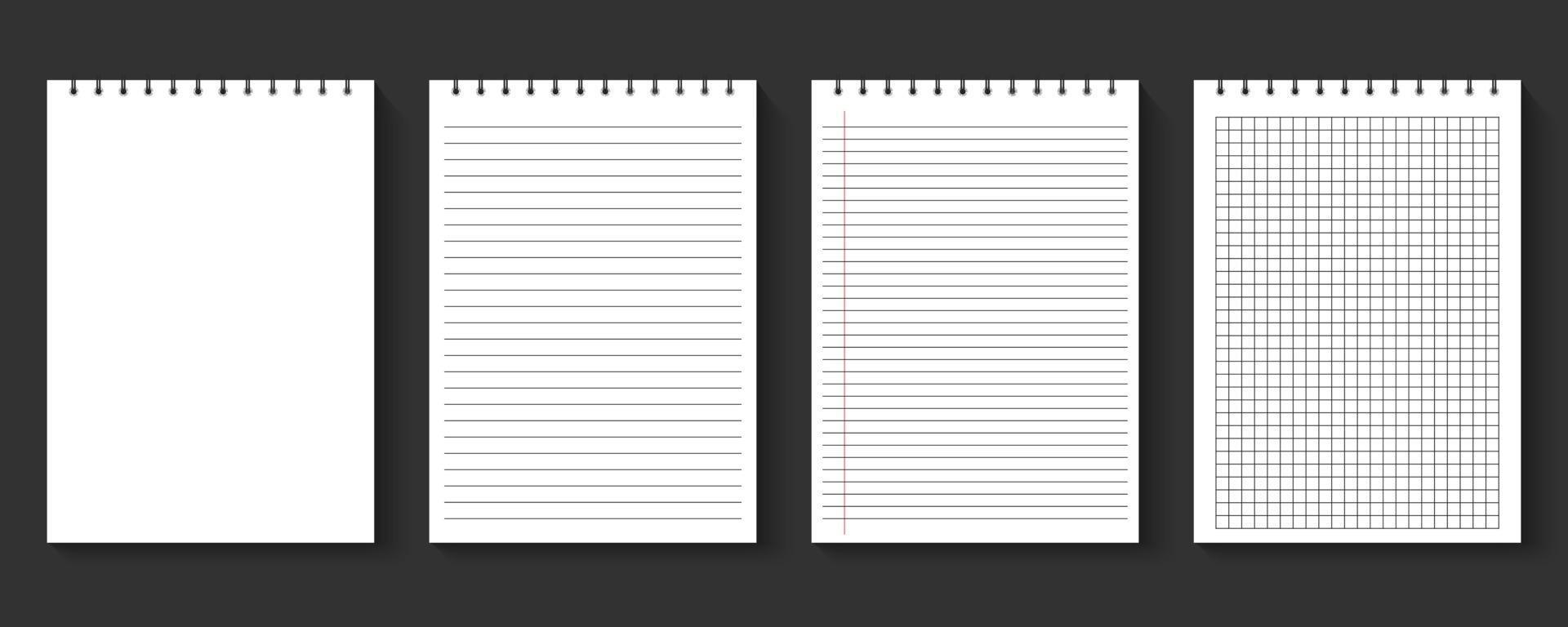 blank notebook paper sheets set 2244812 vector art at vecteezy