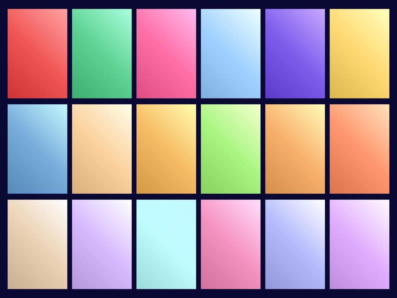 Abstract pastel color gradient backgrounds collection vector