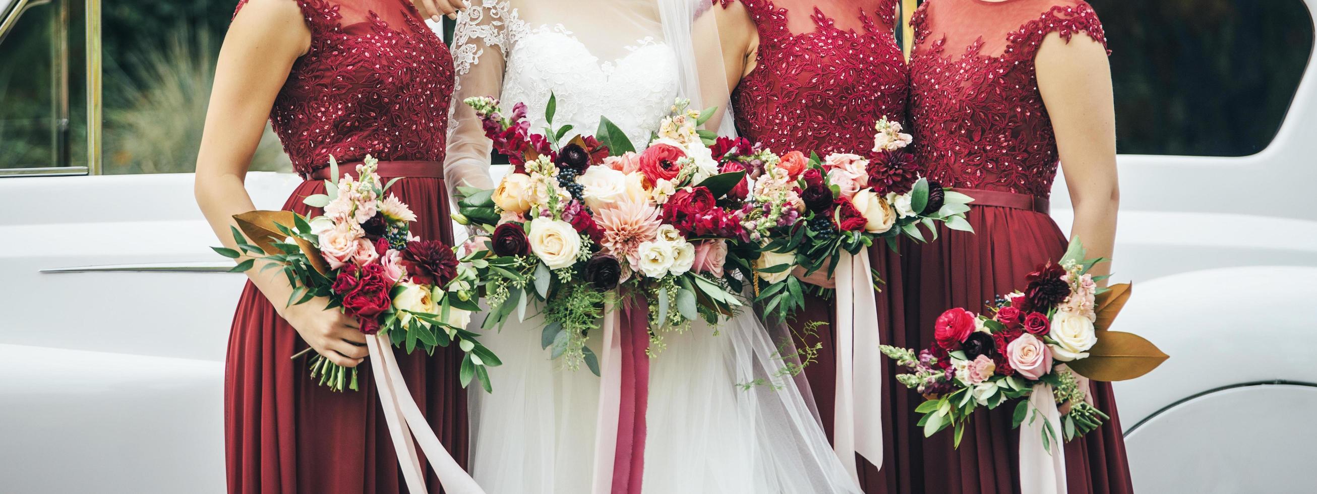 Bride and bridesmaids photo