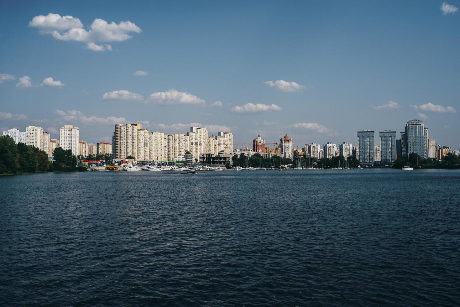 Cityscape from water photo