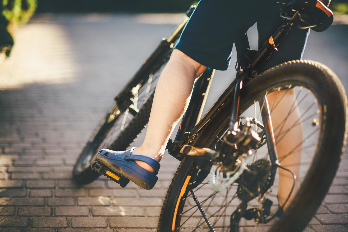 Boy on a bike photo