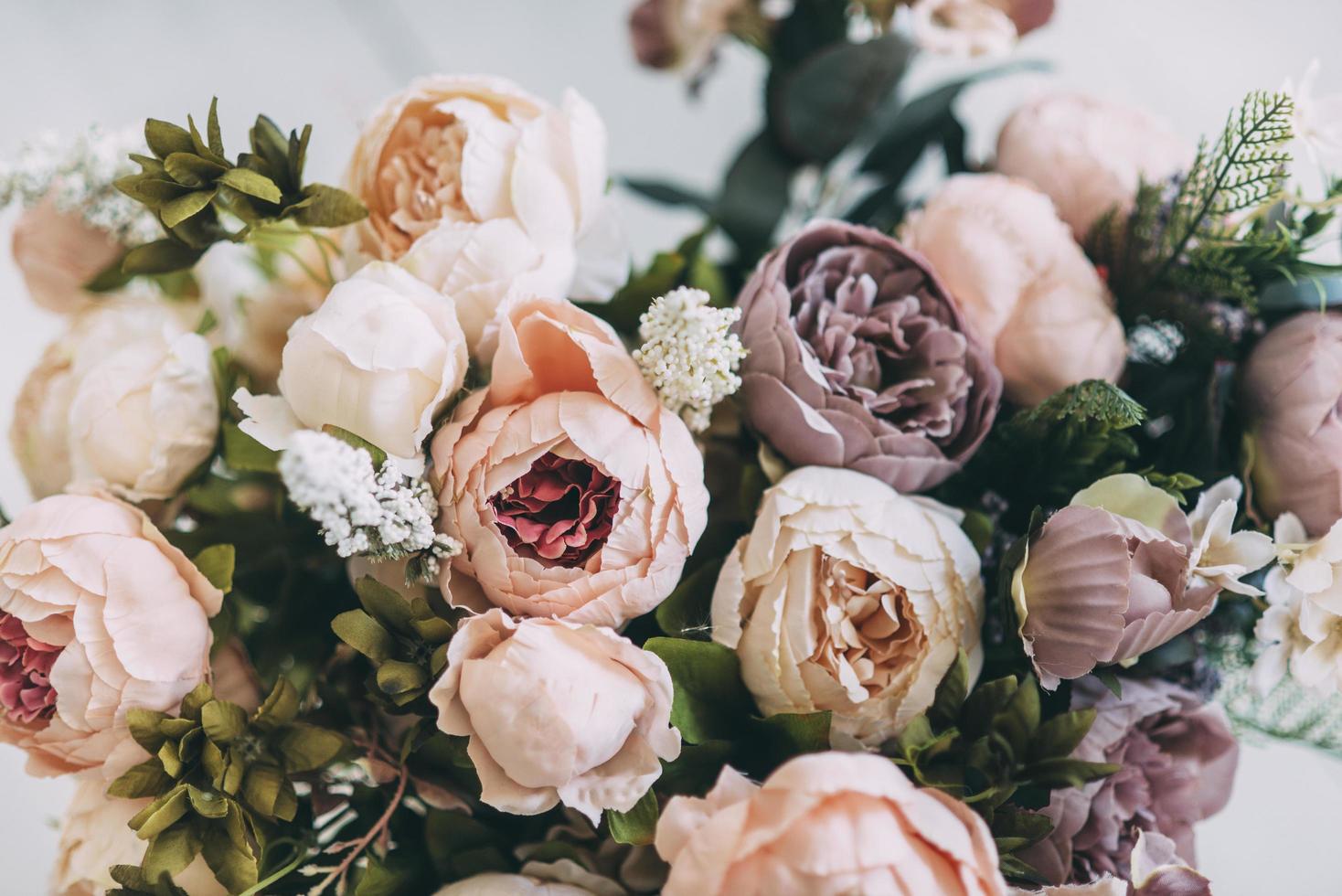 Pastel peony bouquet photo