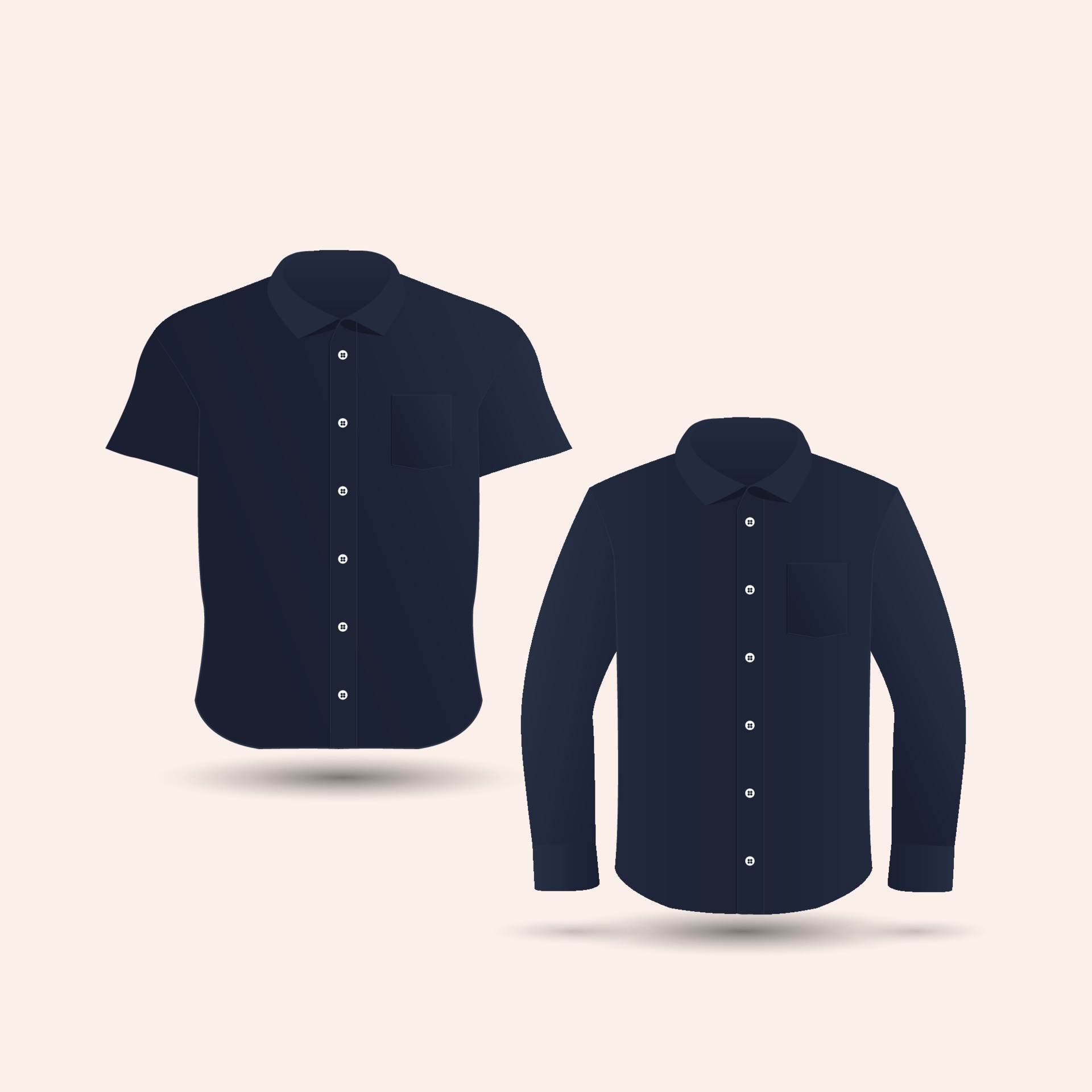 Dark blue shirt set 2245427 Vector Art at Vecteezy