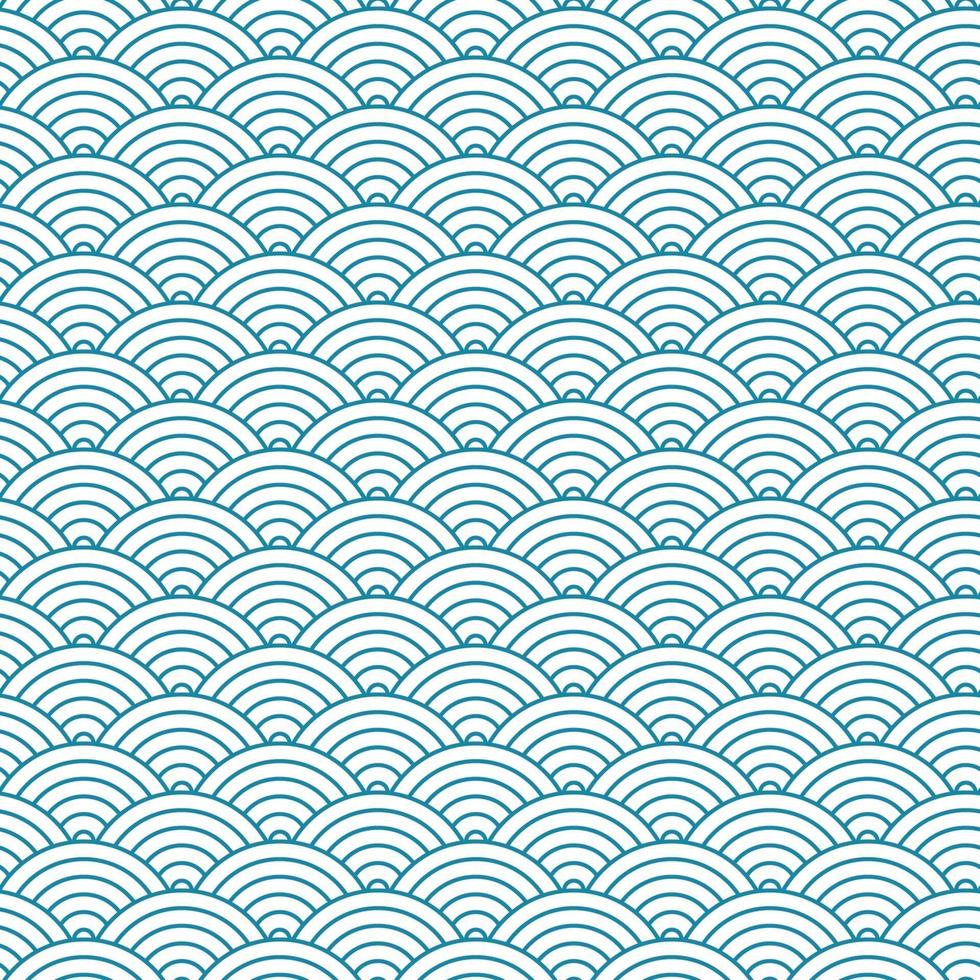 Japanese seamless wave pattern. Oriental New Year background. Vector illustration.Print