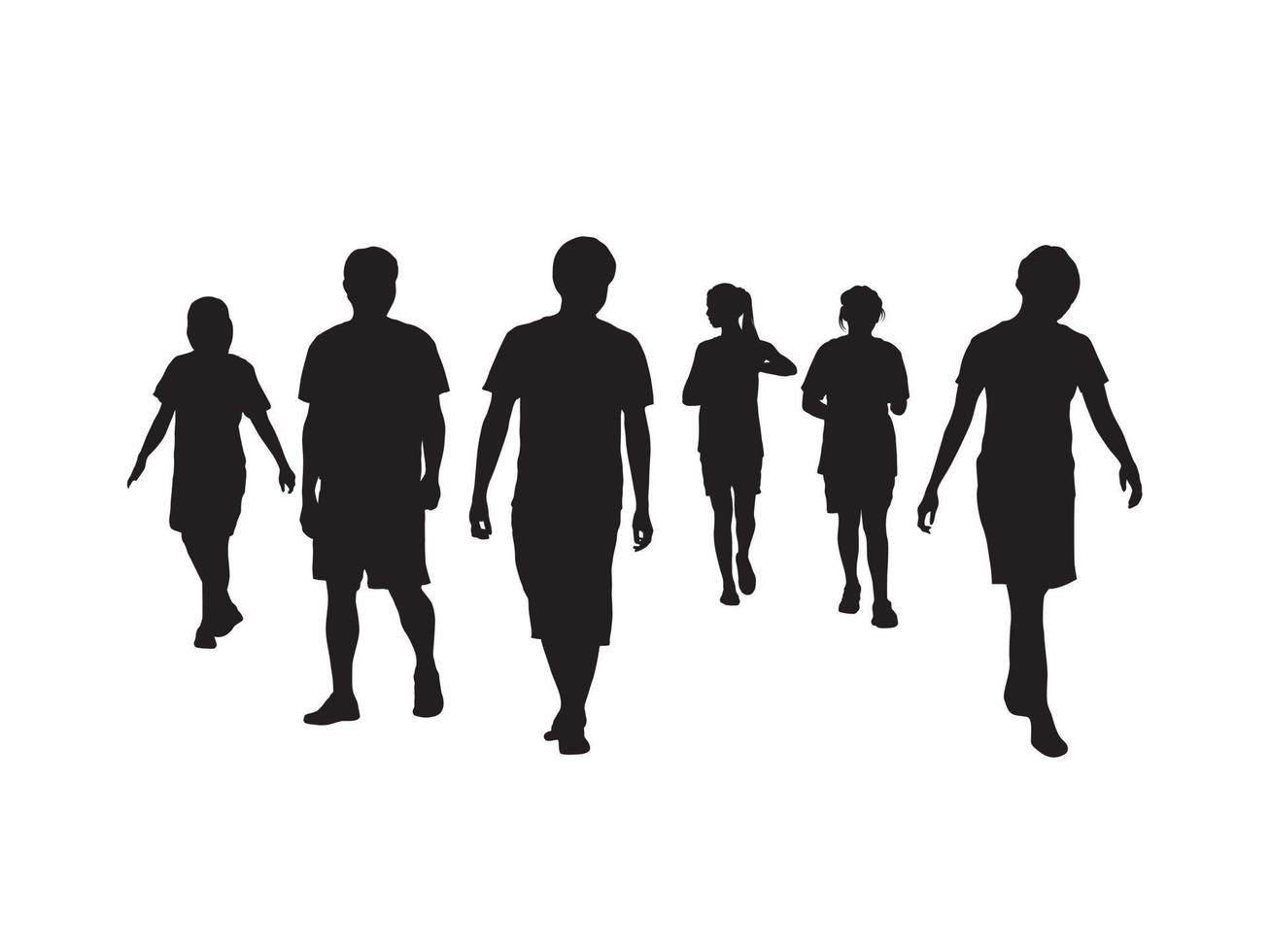 People Walking Together on illustration graphic vector