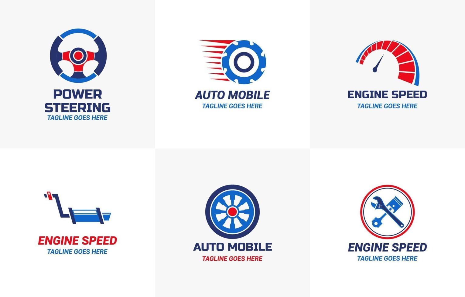 Automotive Car Logo Template Design Set vector