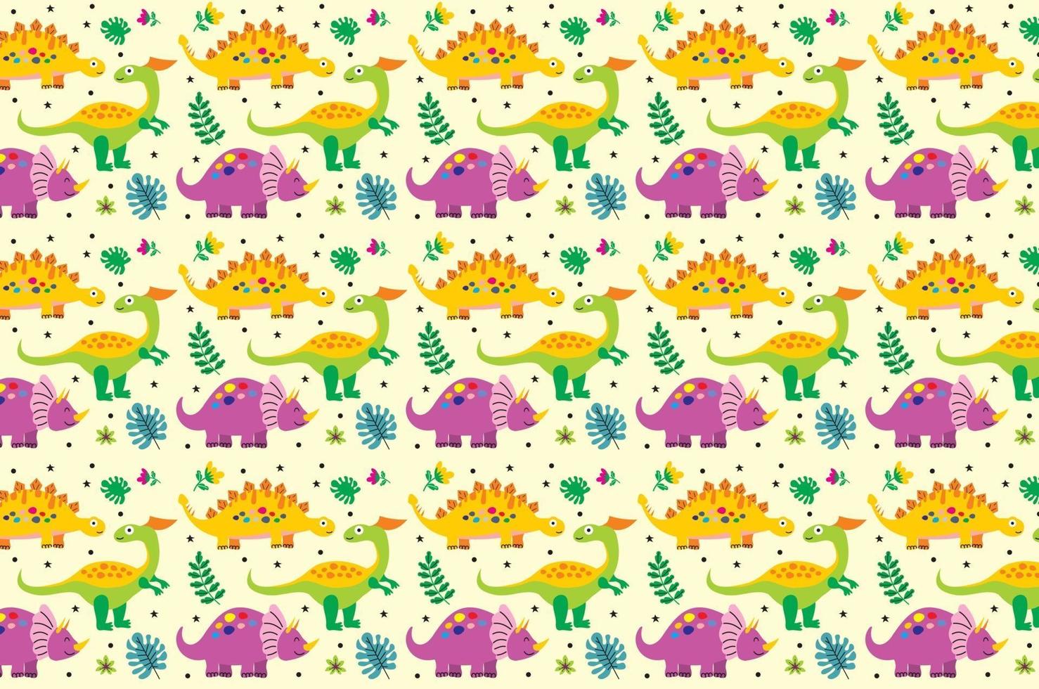 Cartoon cute dinosaurs vector. Eps 10 vector